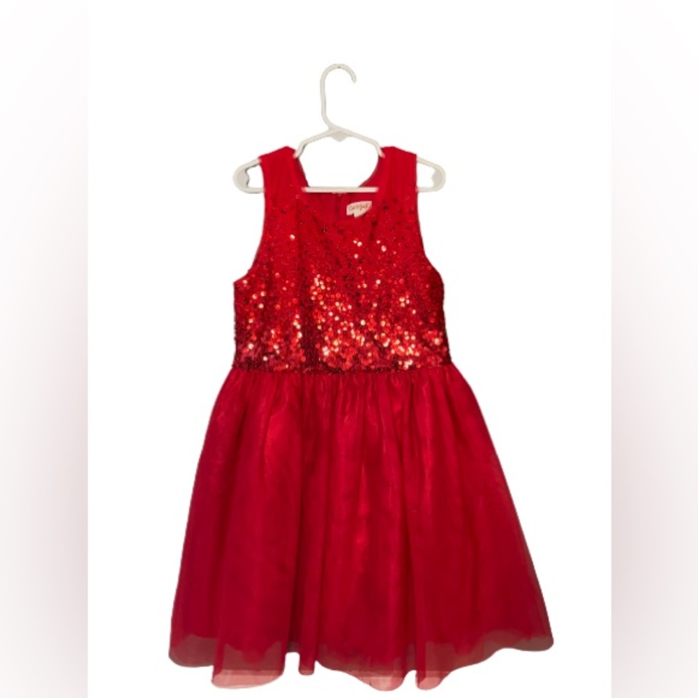 Cat & Jack Girls Red Holiday Dress